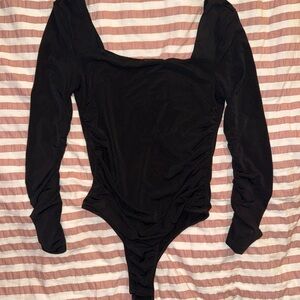Faded Rose black square neck body suit